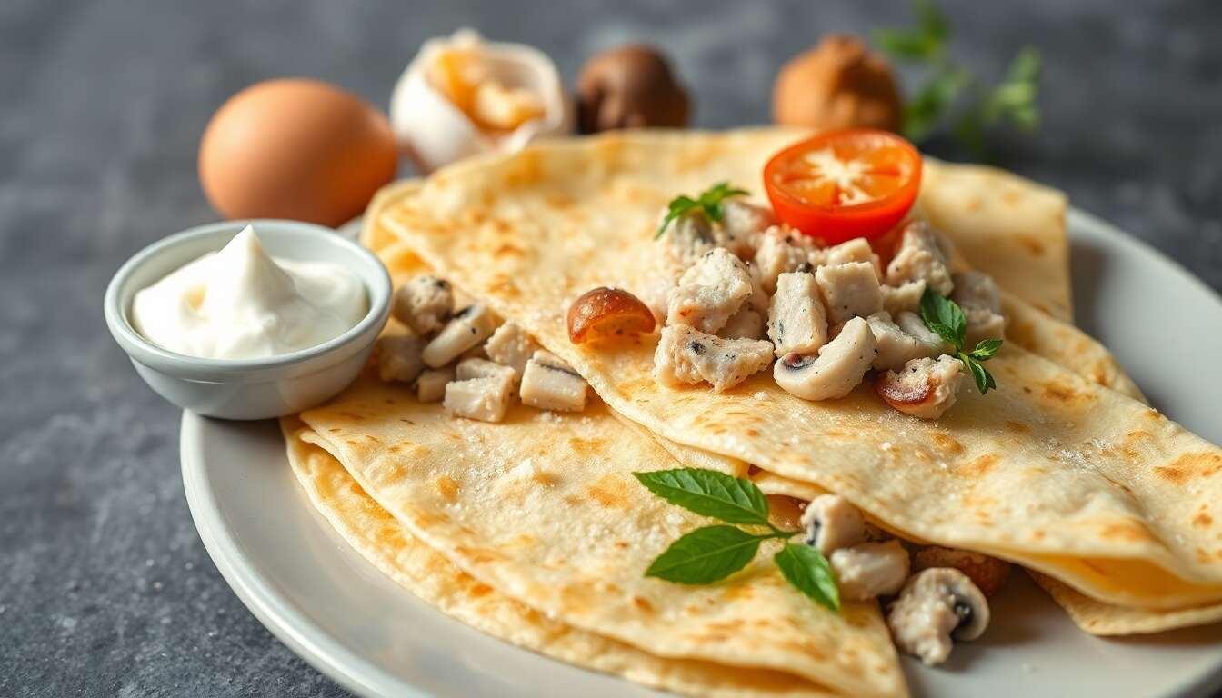 Crêpes au thon et champignons de Paris maison : la recette facile