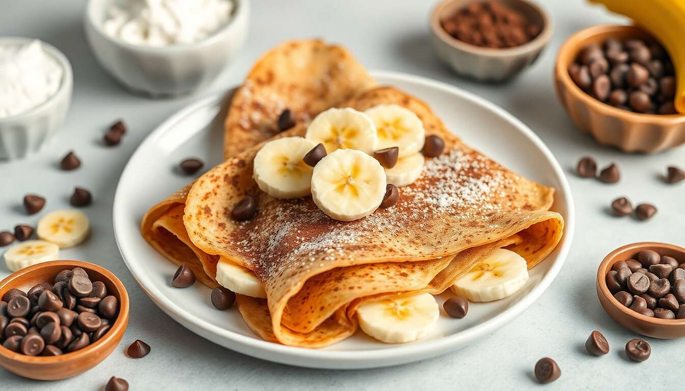 Crêpes au chocolat et à la banane : recette gourmande