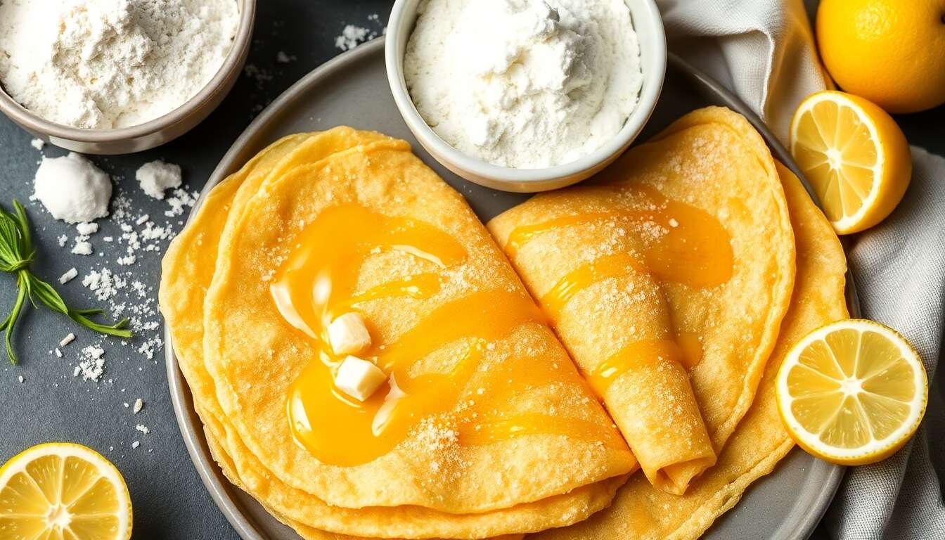 Crêpes au citron et miel : recette gourmande et facile