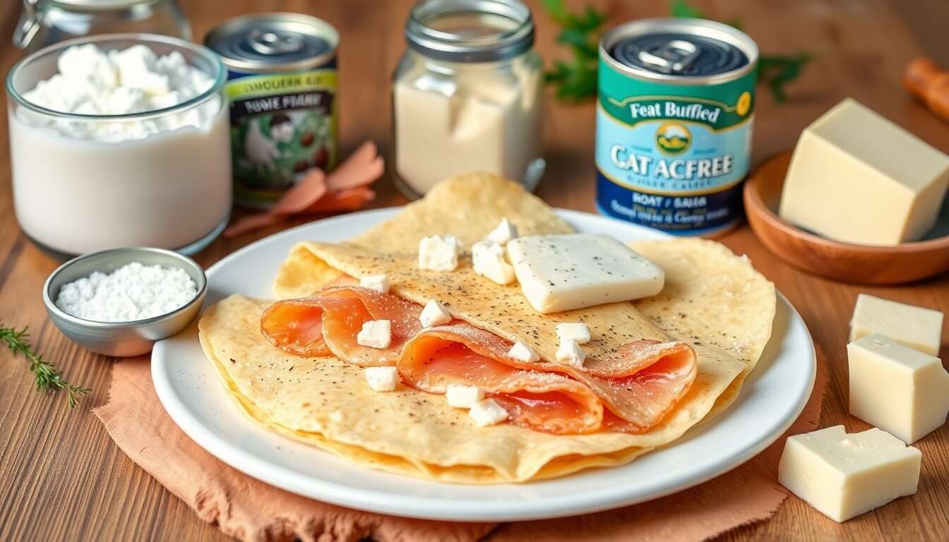 Crêpes au jambon et chèvre : une recette savoureuse