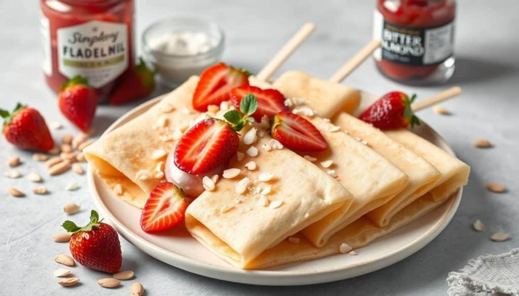 Sucettes de crêpes à la fraise et à l'amande : une gourmandise irrésistible