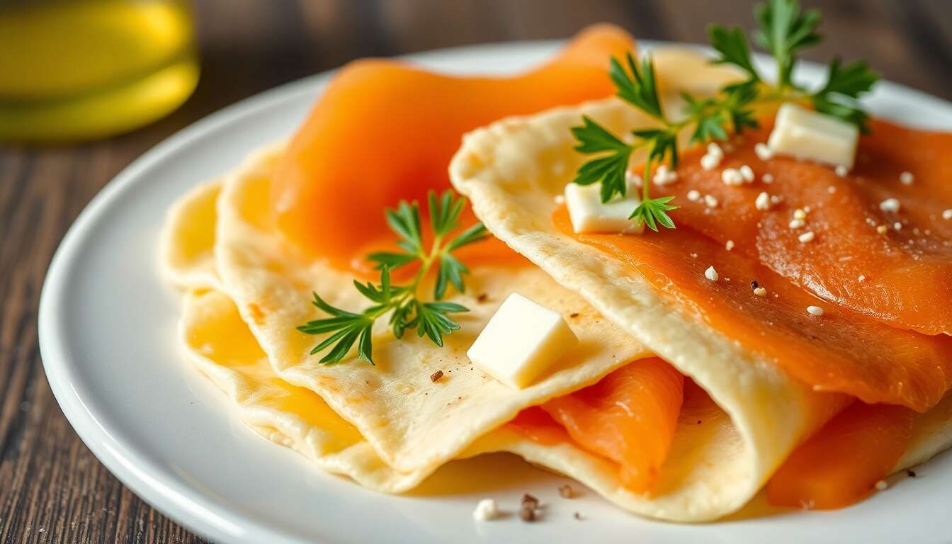 Crêpes au saumon et Boursin : une recette gourmande
