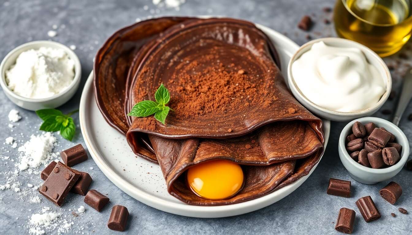 Crêpes Faciles au Chocolat Noir