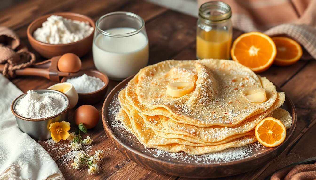 Crêpes savoureuses à la fleur d'oranger : recette gourmande
