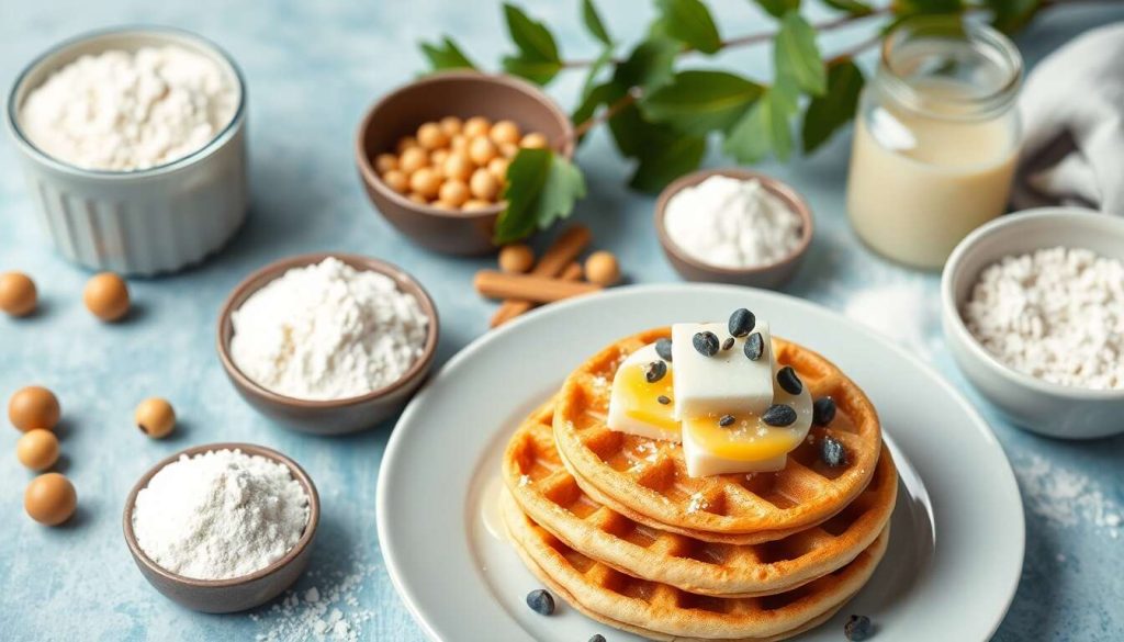 3 farines protéinées et sans gluten pour crêpes, gaufres et muffins