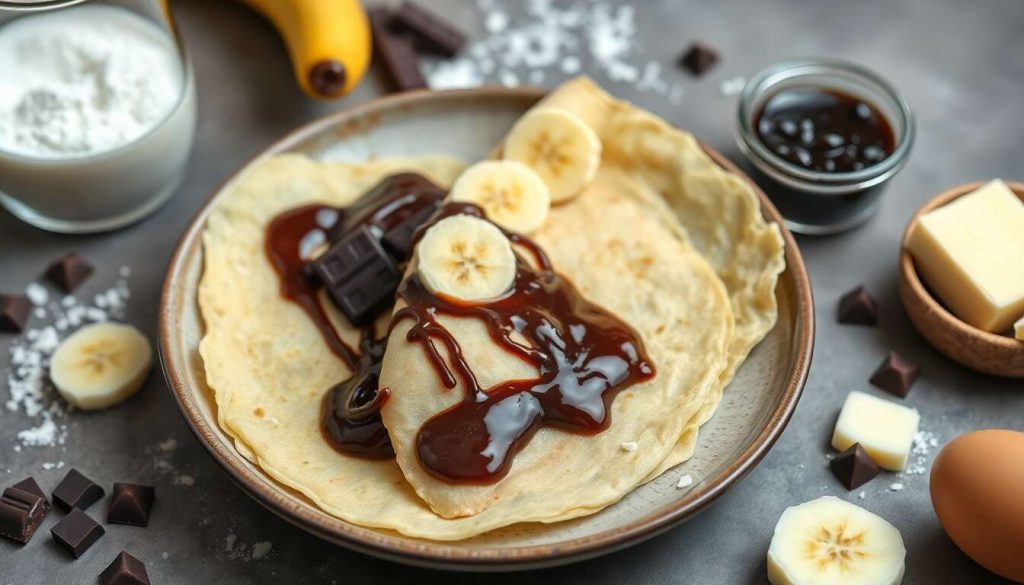 Crêpes à la confiture de bananes et chocolat noir : une recette gourmande
