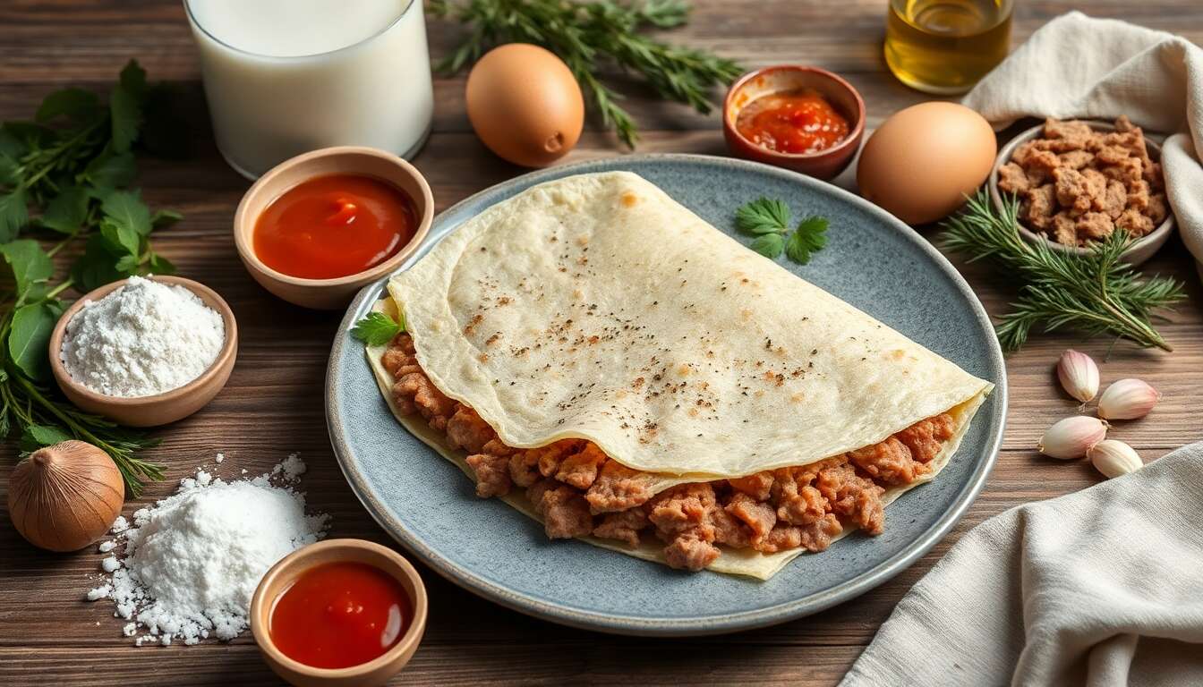 Crêpes farcies à la viande hachée : recette savoureuse