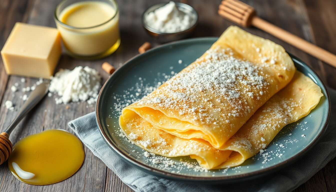 Crêpes au fromage de brebis et miel : une recette gourmande