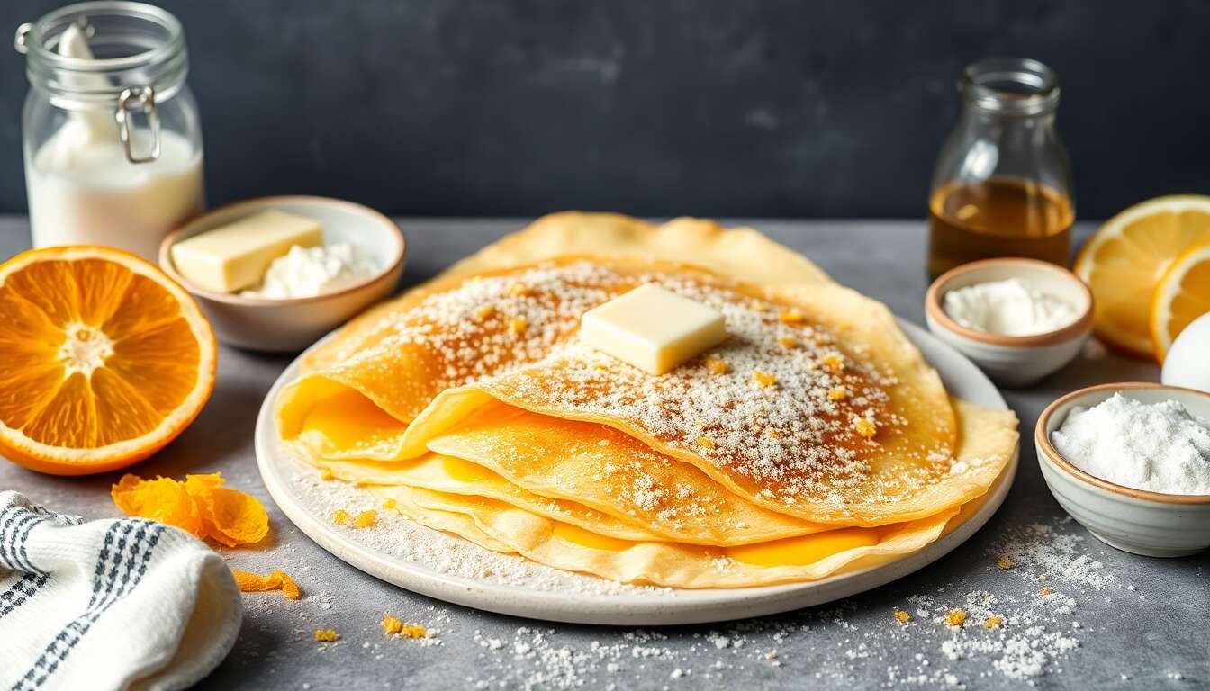 Crêpes flambées au beurre d'agrumes : recette maison