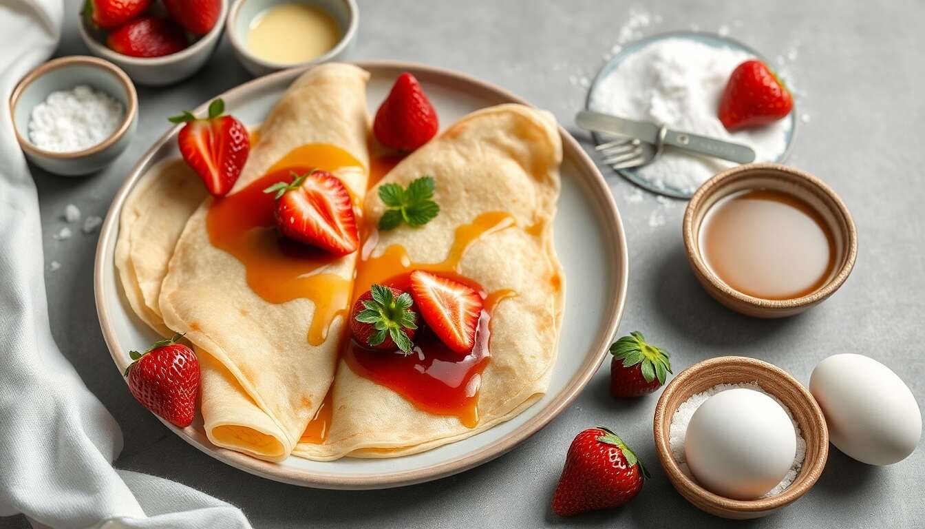 Crêpes aux Fraises : recette Gourmande