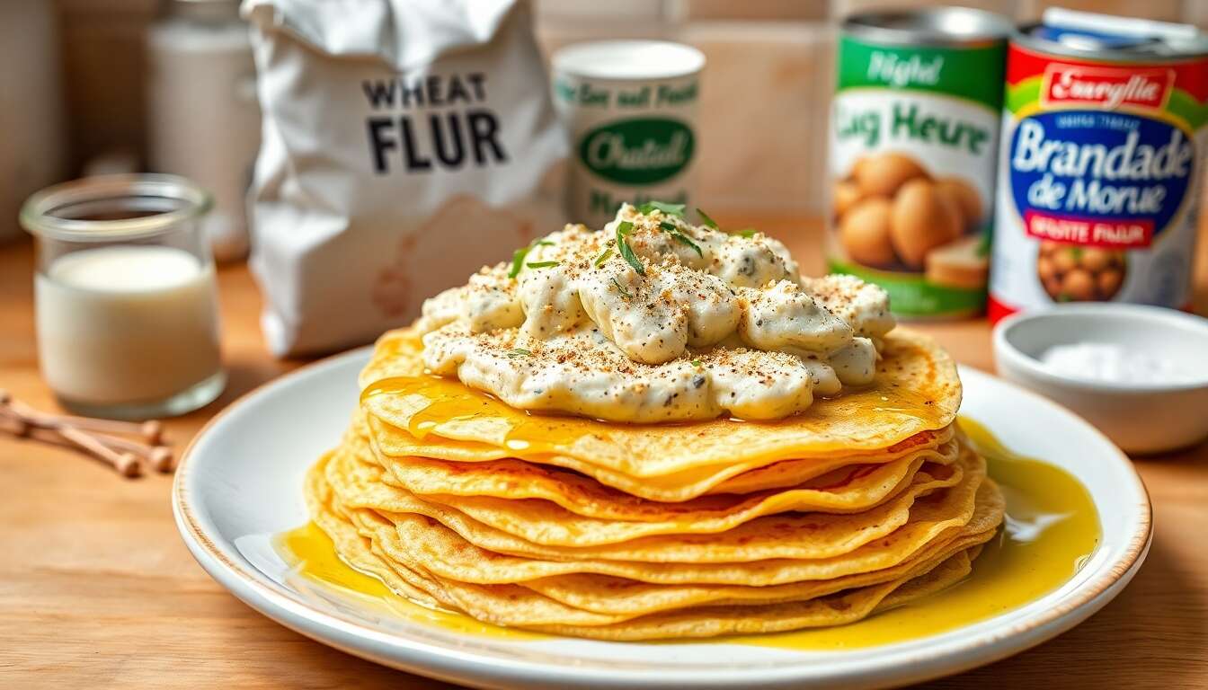 Recette de crêpe à la brandade : délice gourmand