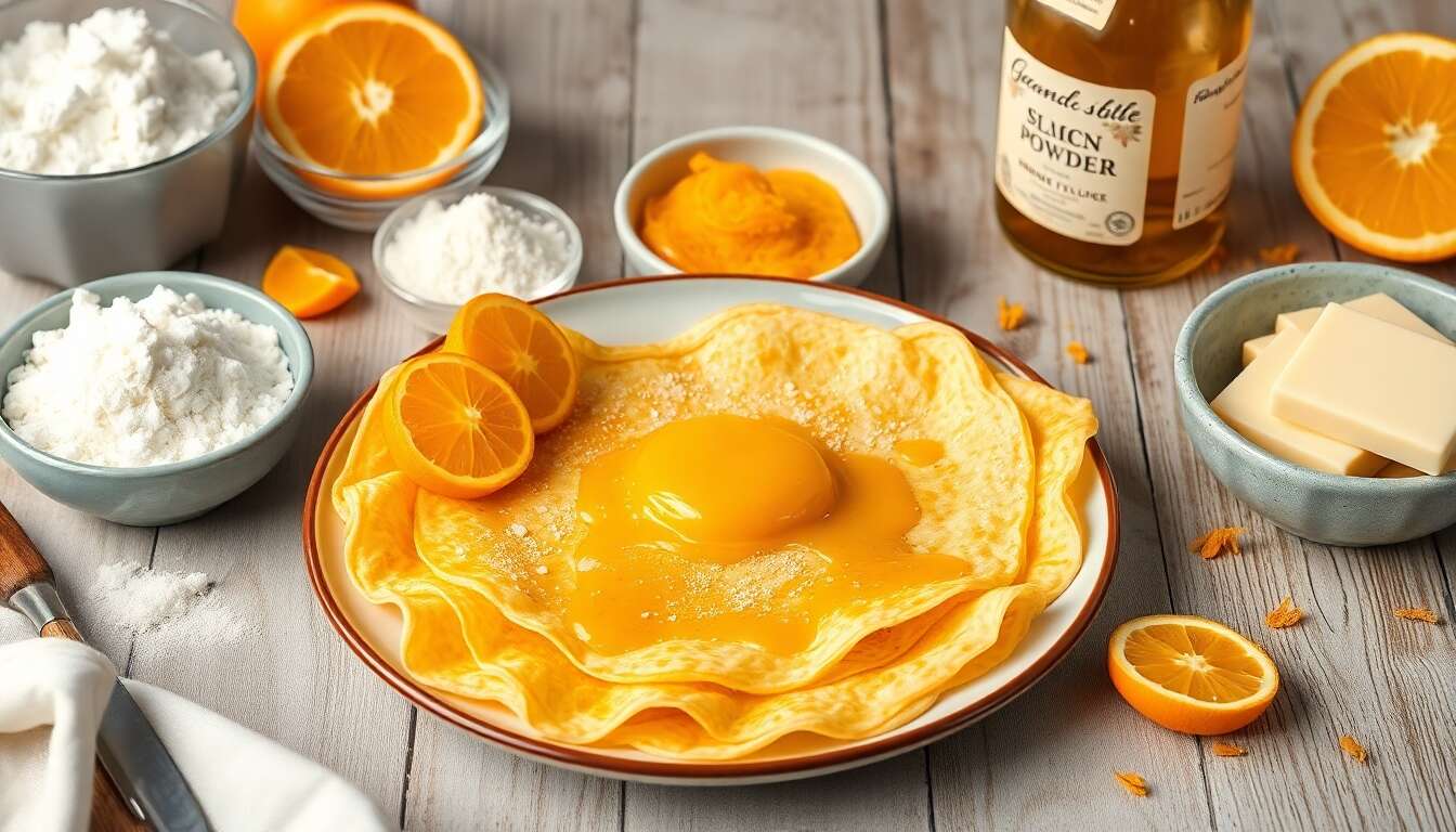 Crêpes Suzette au Beurre d'Orange : recette Facile et Savoureuse