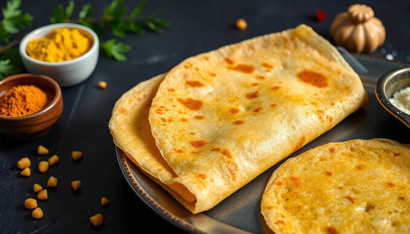 Crêpes à l'indienne : recette exotique et savoureuse