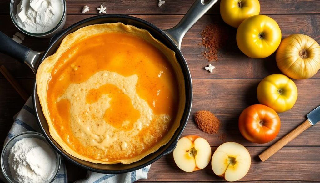 Crêpes aux pommes à la poêle : recette facile et rapide
