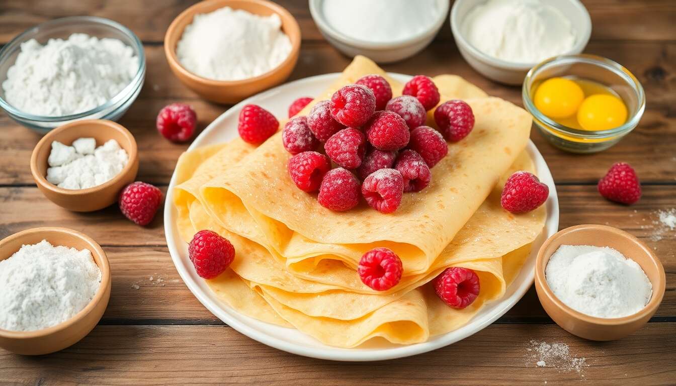 Recette de crêpes aux framboises : délice fruité à savourer