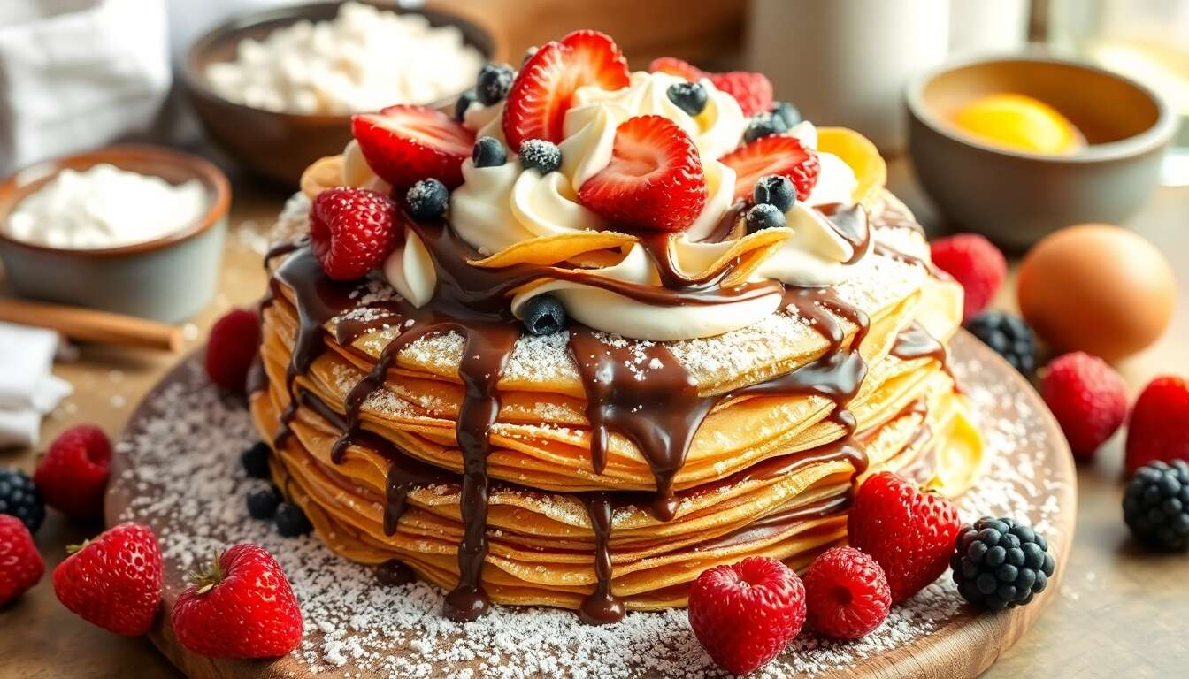 Délicieux gâteau de crêpes d'Aurélie : la recette parfaite