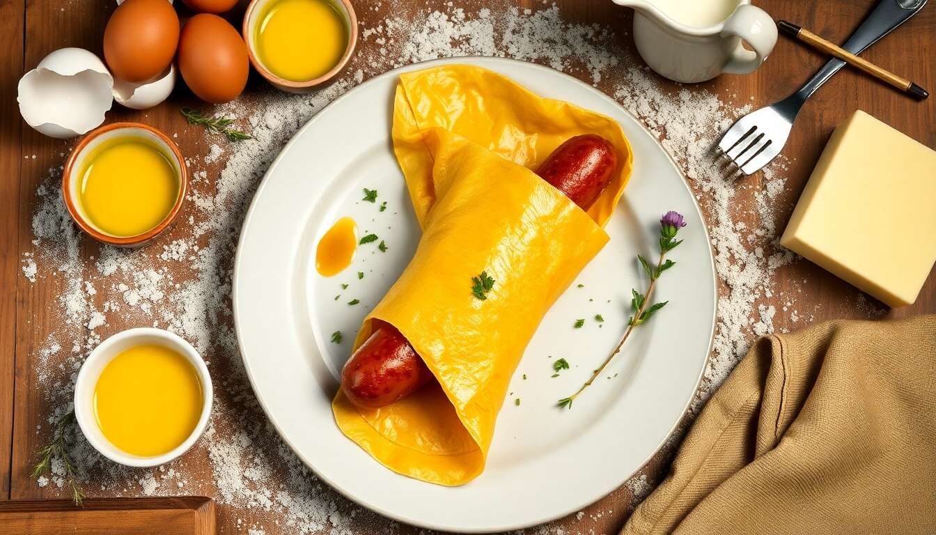 Saucisse en robe de crêpe : recette simple et gourmande