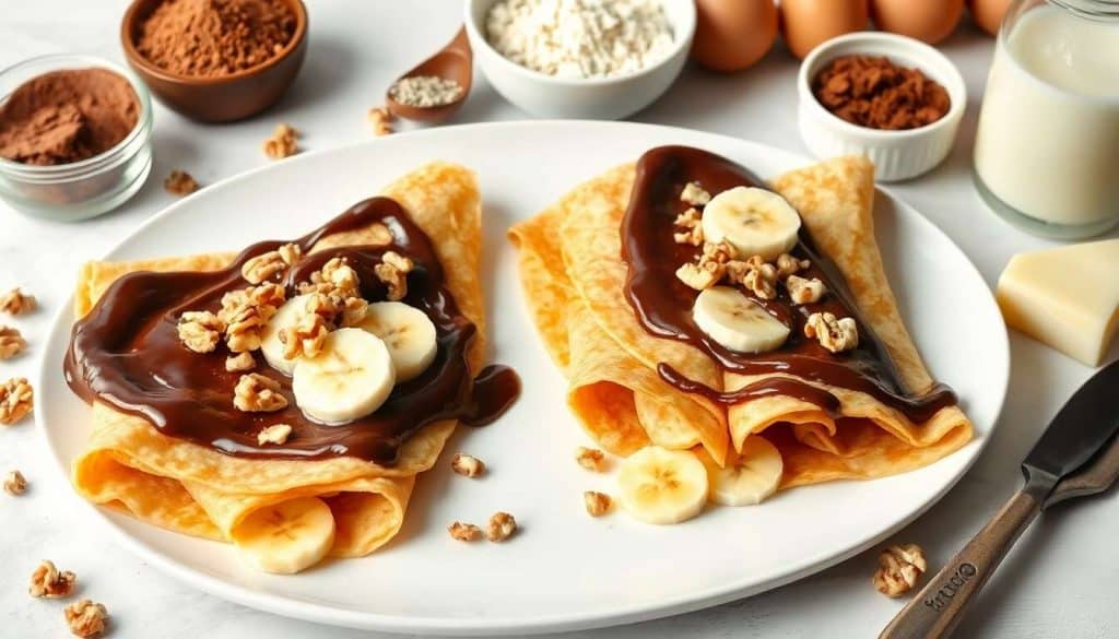 Crêpes au chocolat, banane et noix : la recette gourmande