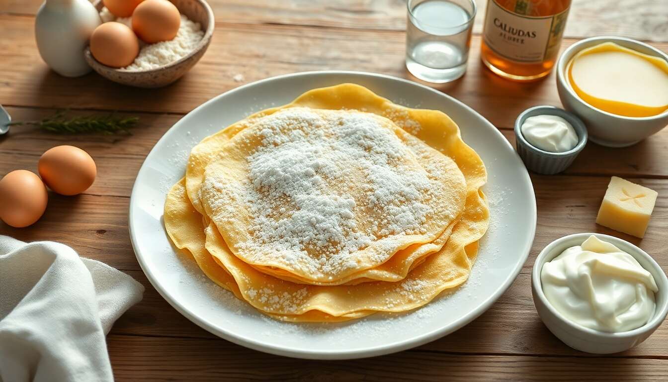 Recette des délicieuses crêpes à la normande