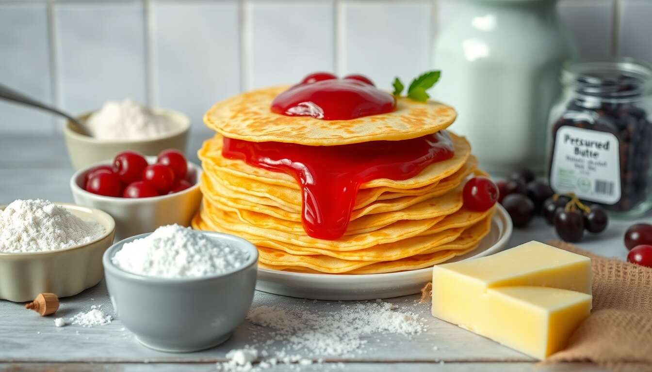 Crêpes à la gelée de groseilles : recette gourmande