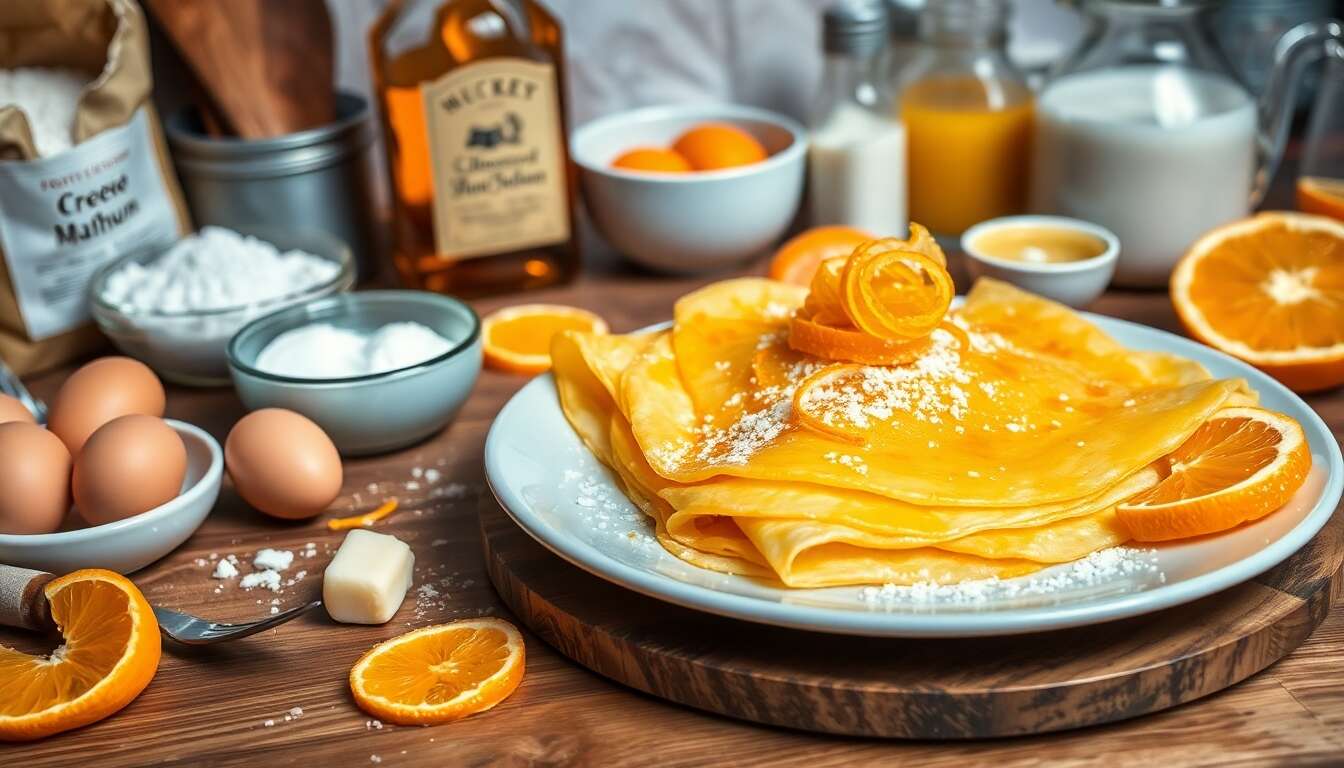 Crêpes Suzette au Rhum : recette Gourmande et Facile