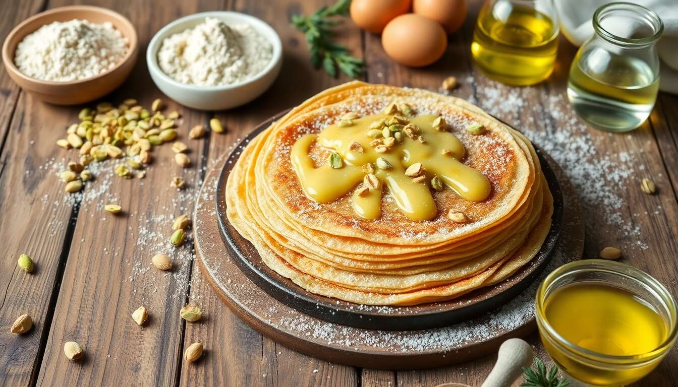 Crêpes gourmandes à la pistache de ma grand-mère : recette authentique