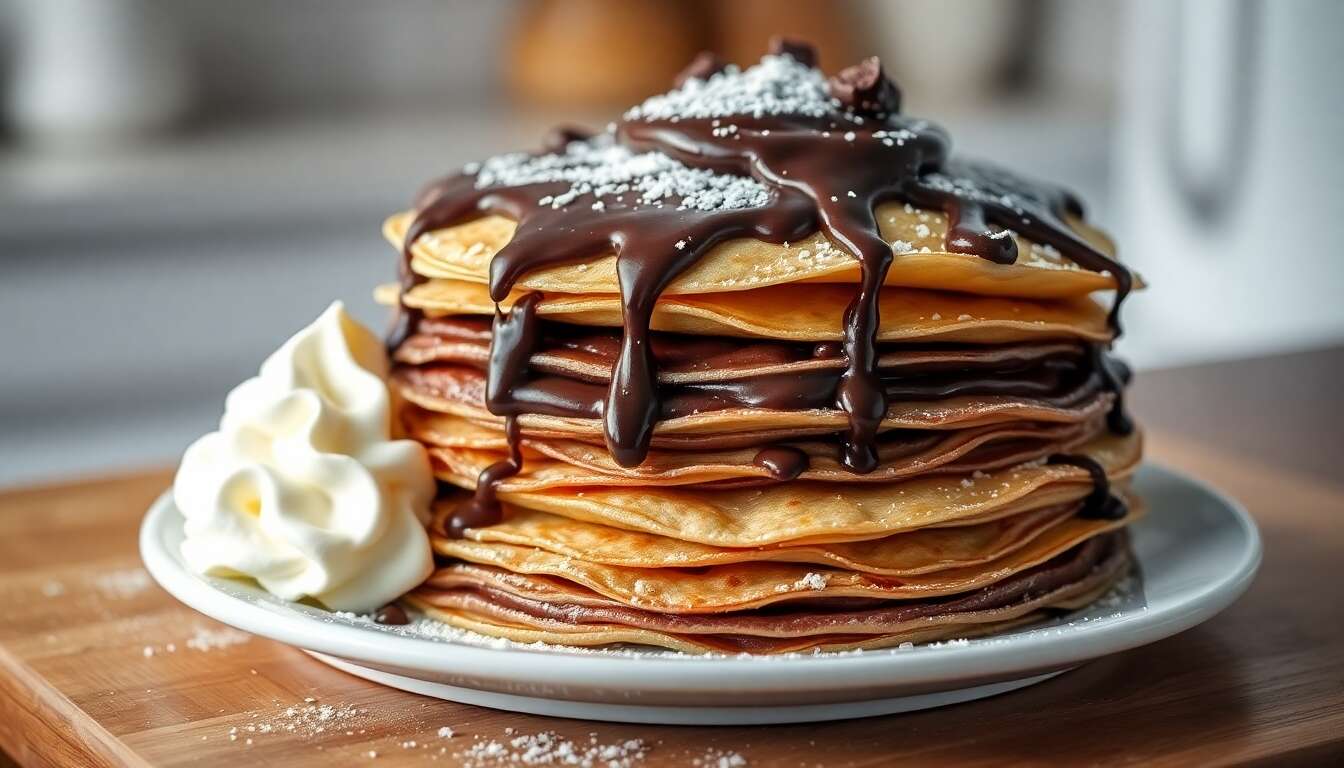 Gâteau de crêpes express au chocolat : recette facile et rapide