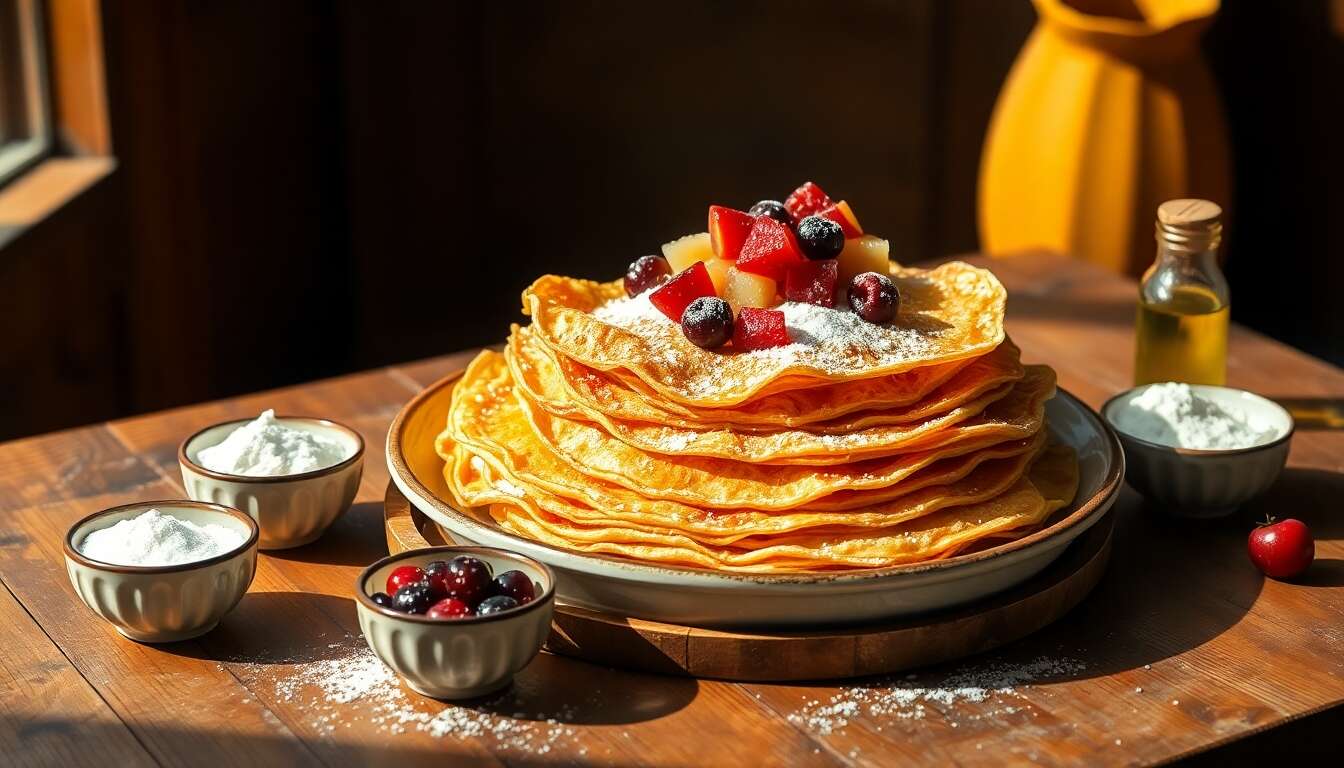 Crêpes soufflées aux fruits confits : recette gourmande