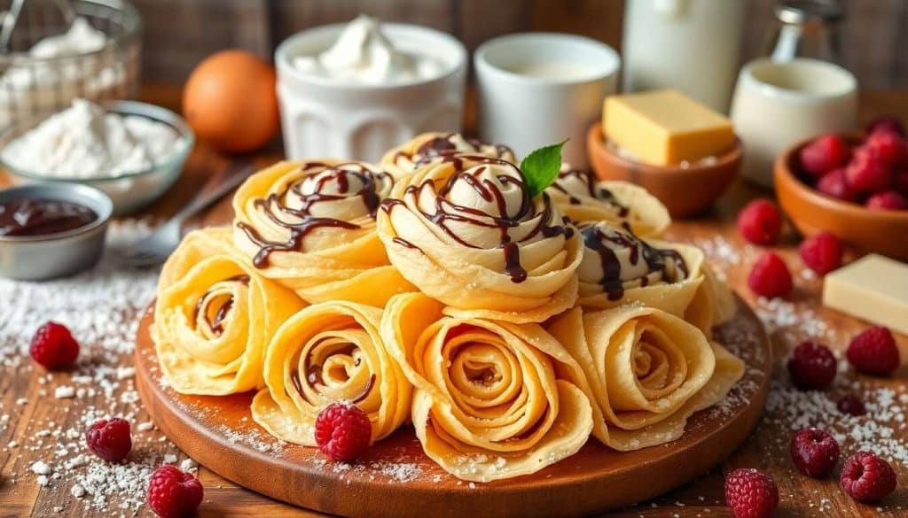Farandole de roses en crêpes : recette gourmande et originale
