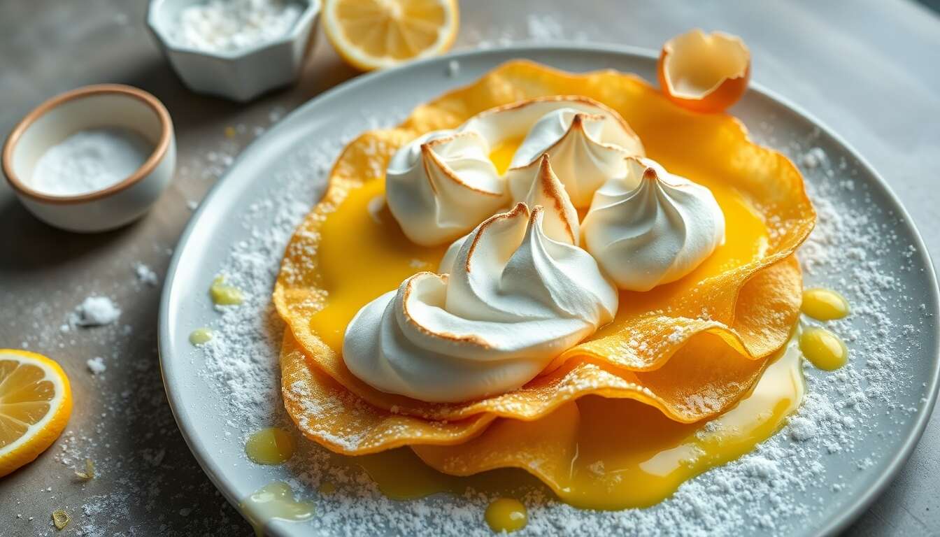 Crêpe façon tarte au citron meringuée : recette gourmande