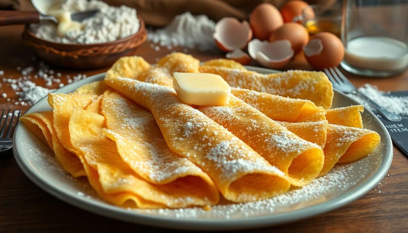 Crêpes traditionnelles au rhum de ma grand-mère : recette authentique