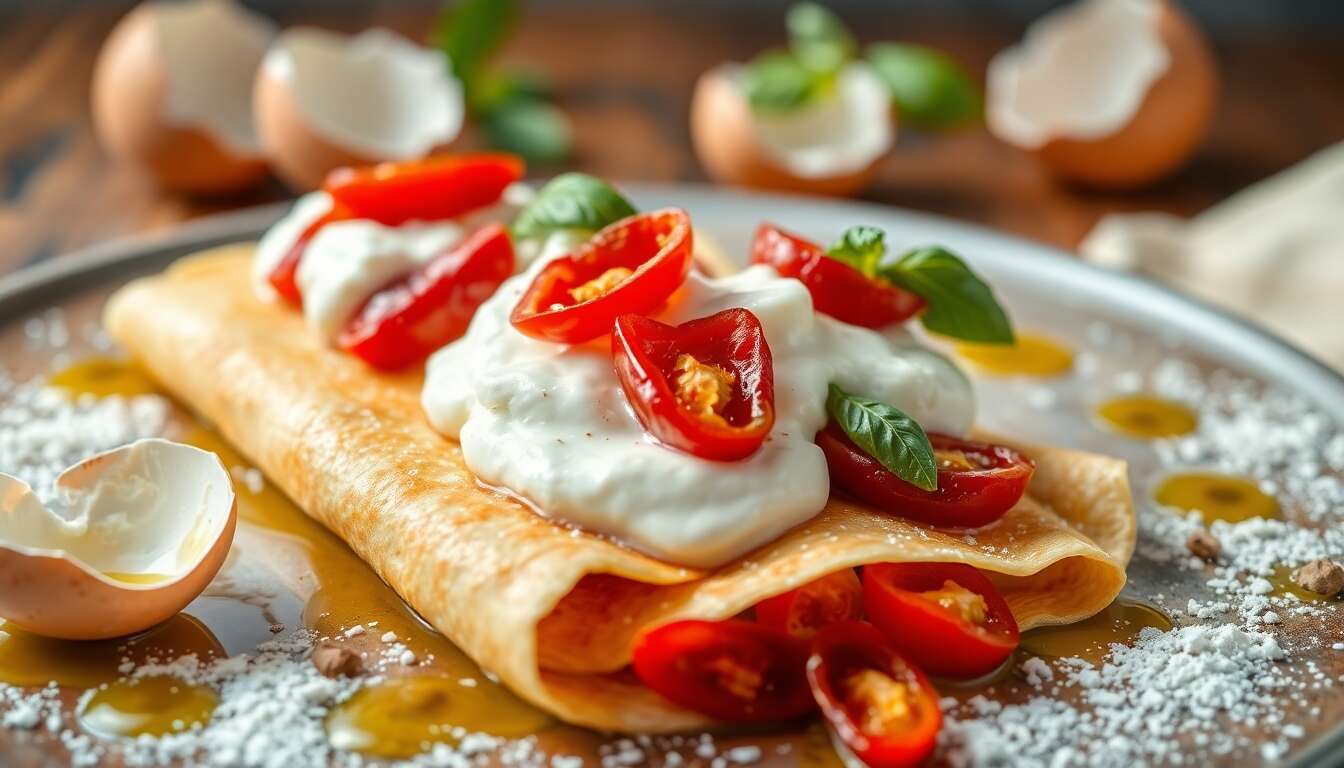 Crêpes ricotta, mozzarella et tomate : recette gourmande