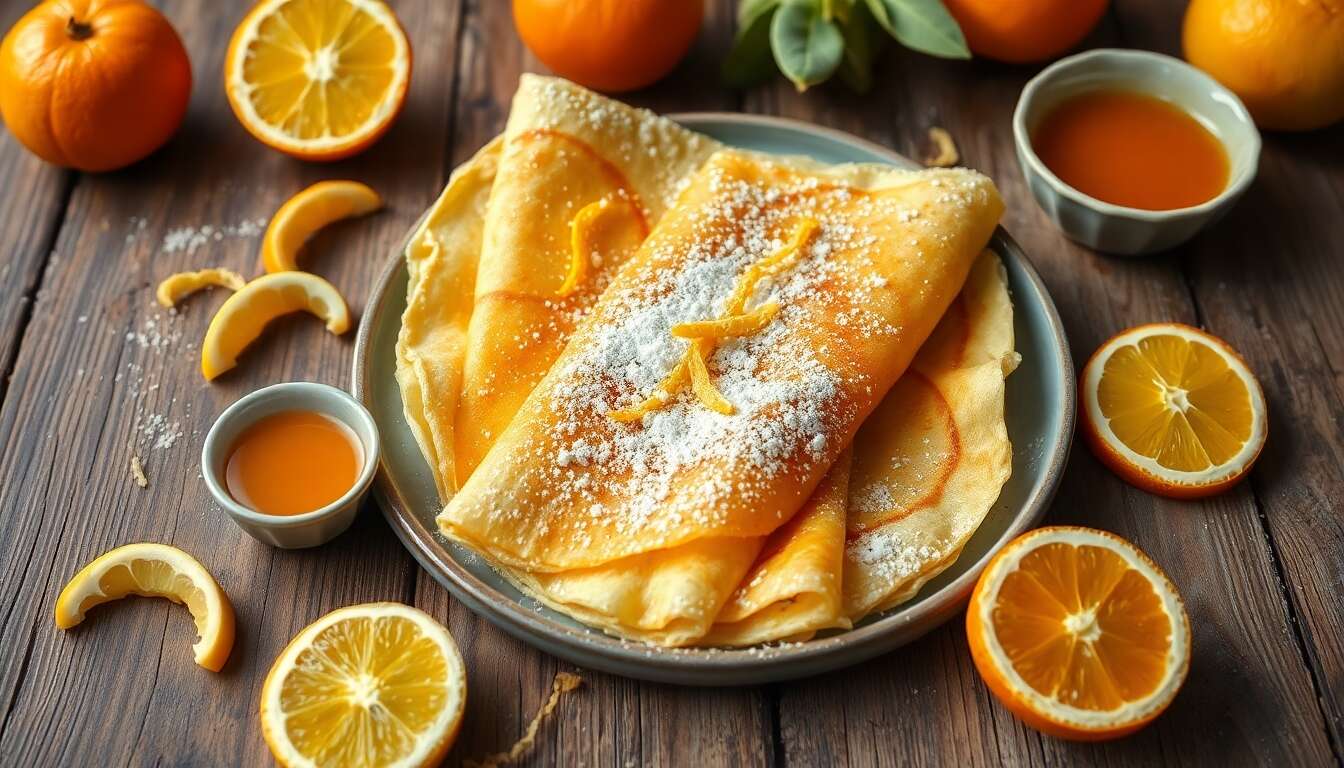 Crêpes aux agrumes : une recette gourmande et rafraîchissante