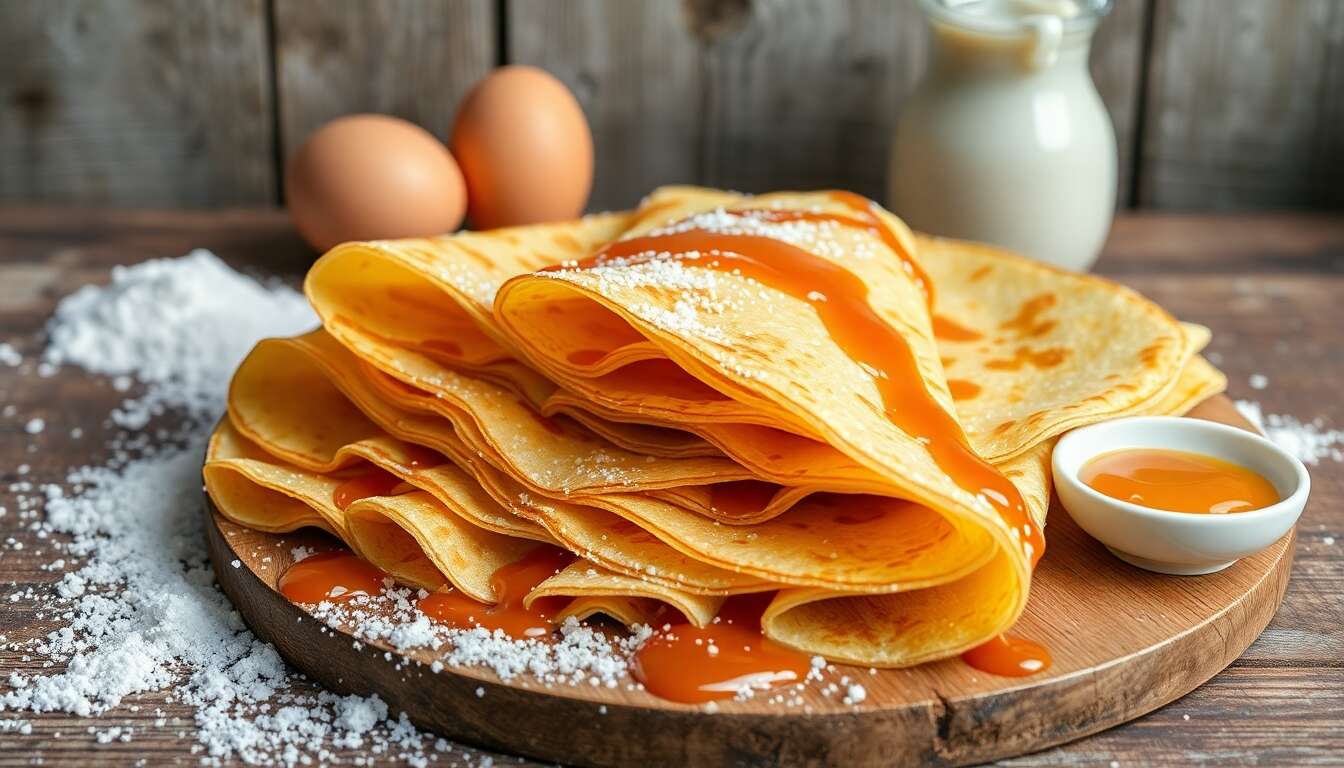 Crêpes mousseuses caramélisées maison : recette facile et délicieuse