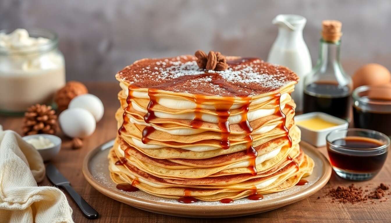 Gâteau de crêpes façon tiramisu : recette gourmande