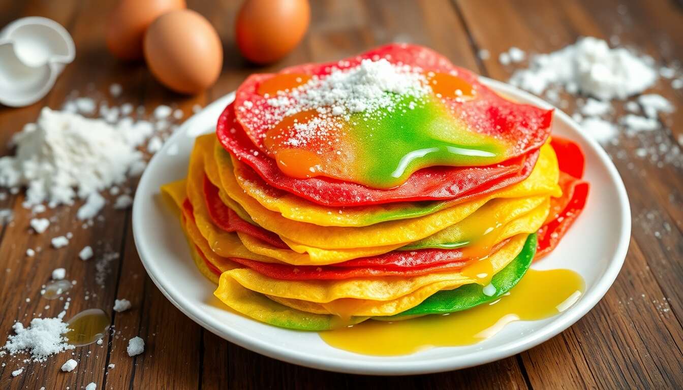 Crêpes tricolores faciles et délicieuses