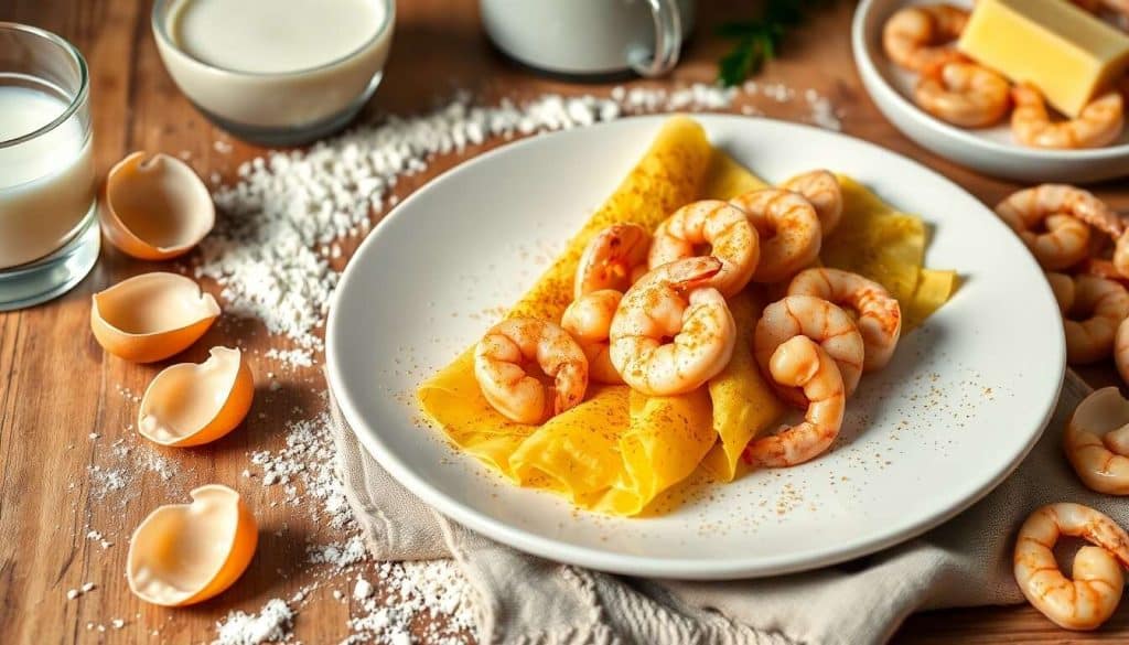 Crêpes aux crevettes : recette facile et savoureuse