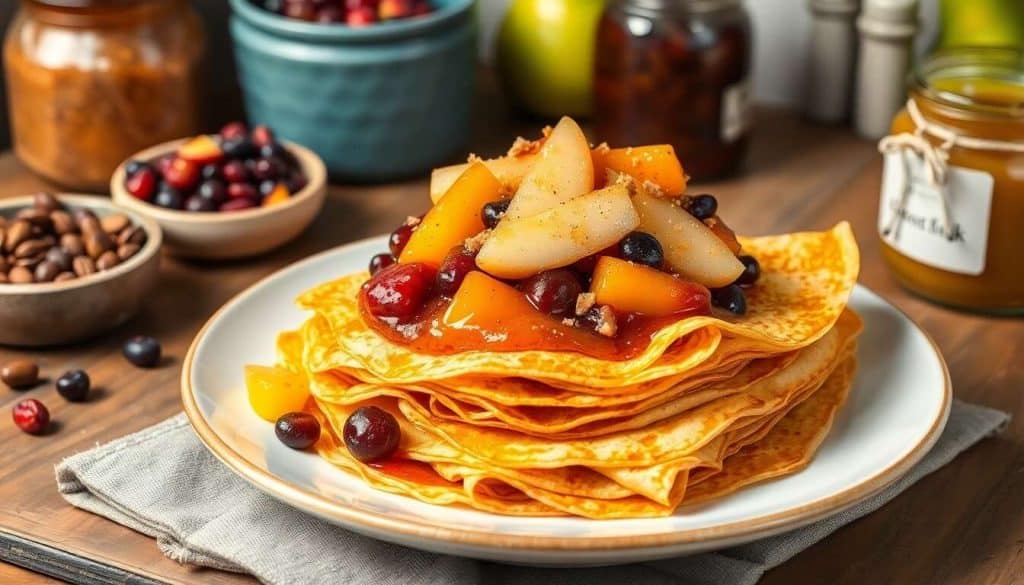Crêpes aux fruits du verger : recette gourmande et facile