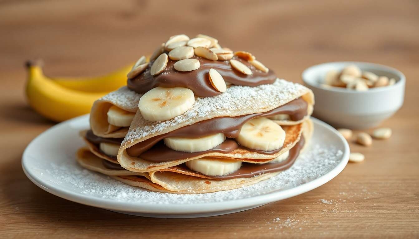 Feuilleté de crêpes au chocolat et banane : recette maison irrésistible