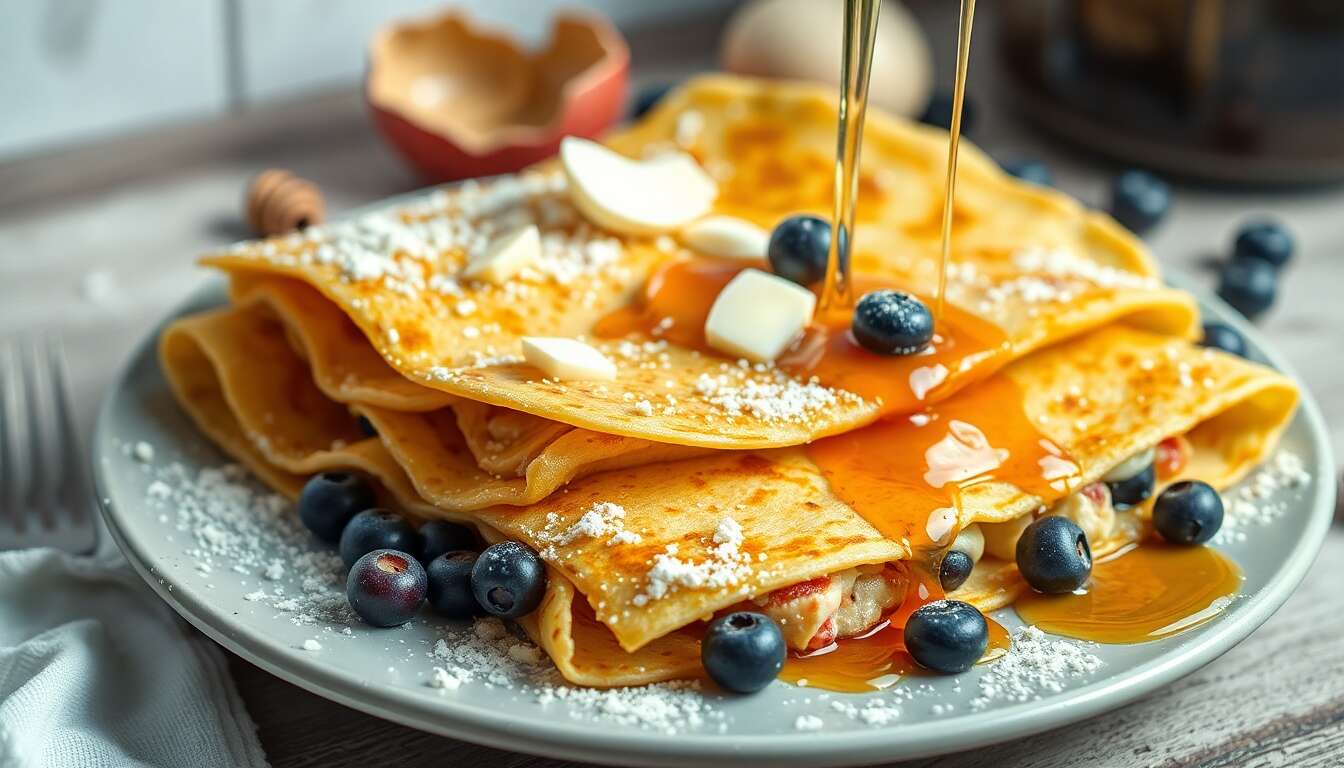 Crêpes farcies aux bleuets : une recette gourmande