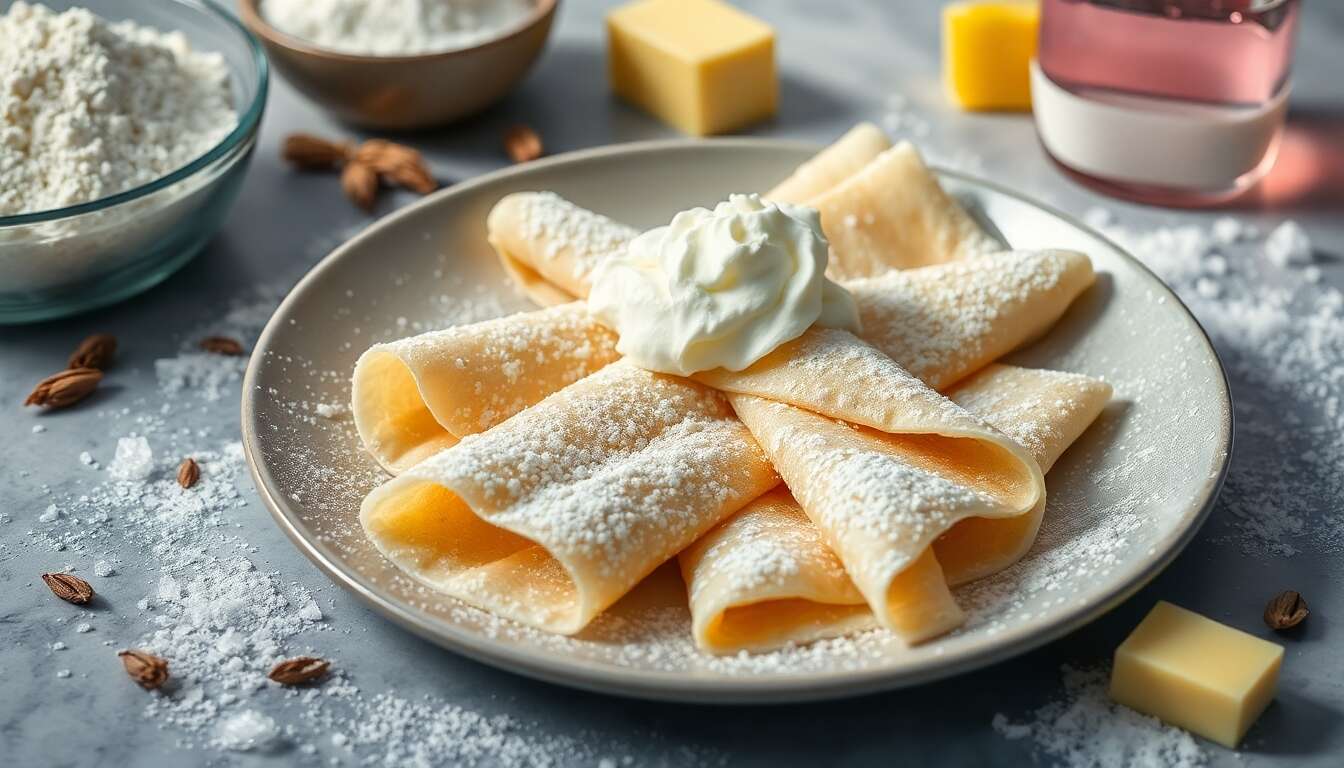 Crêpes à l'eau de rose et crème fraîche : une recette raffinée