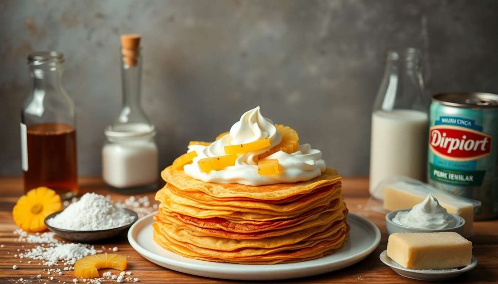 Gâteau de crêpes à l'ananas et chantilly : recette gourmande