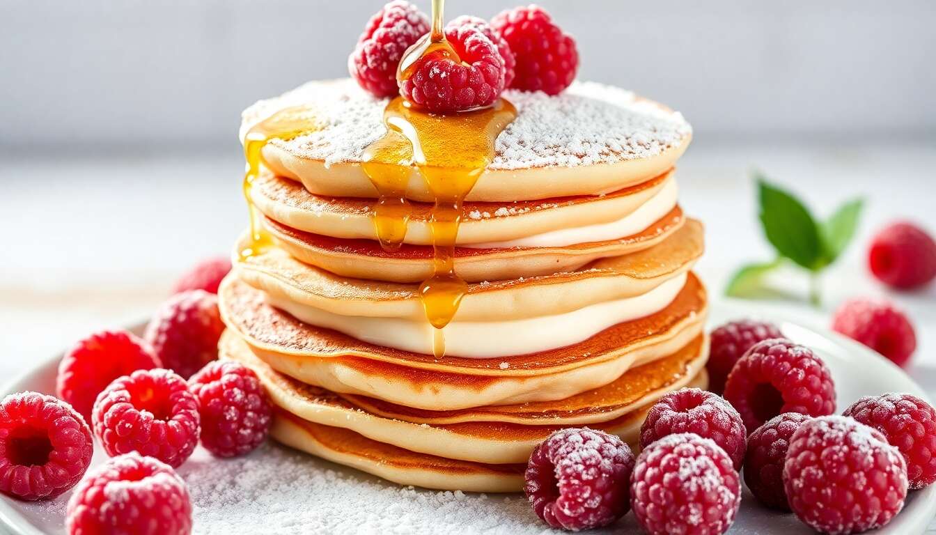Mille-feuille de crêpes au fromage blanc et framboises : recette gourmande