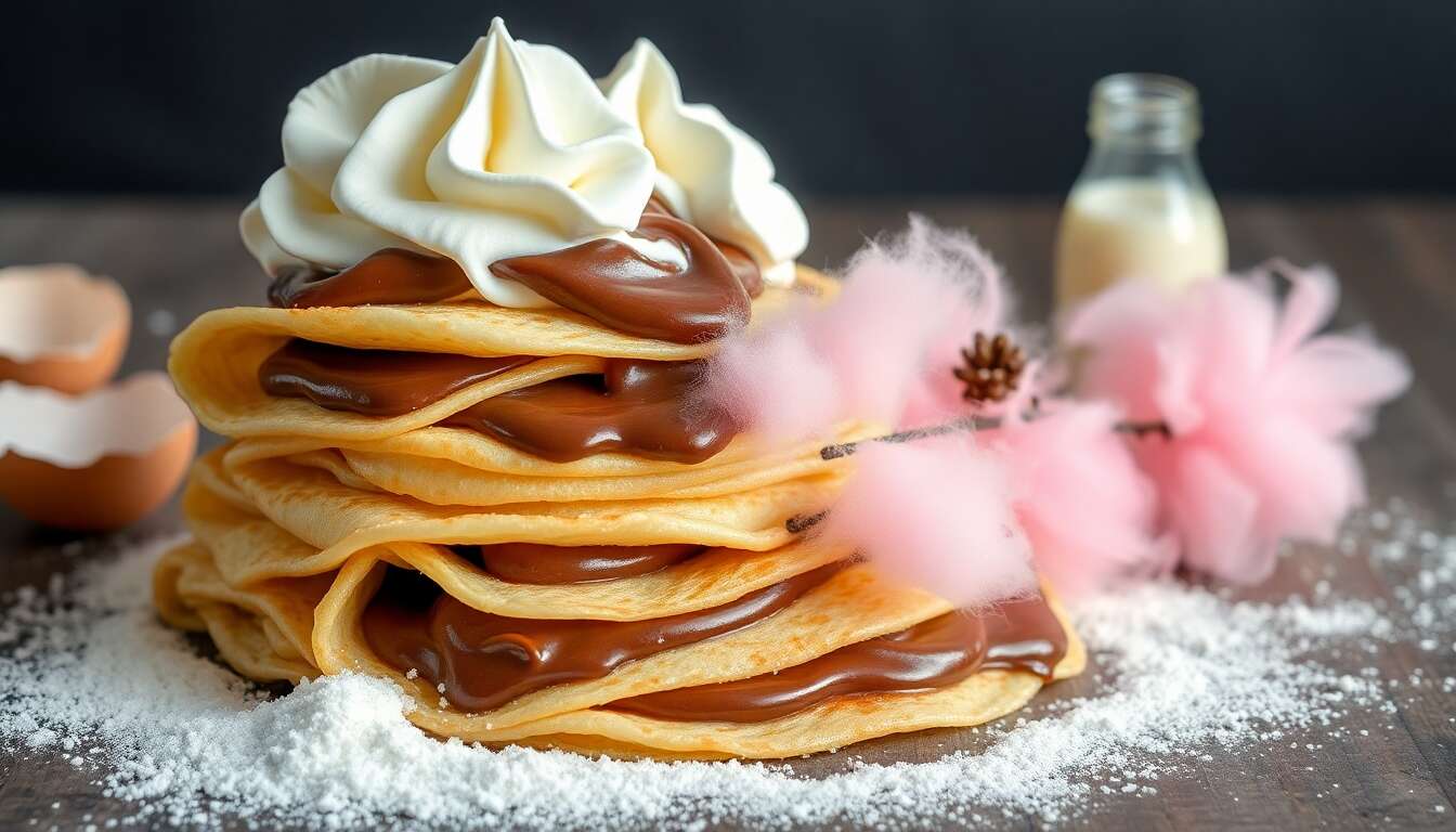Crêpes chantilly, barbe à papa et pâte à tartiner : une recette gourmande