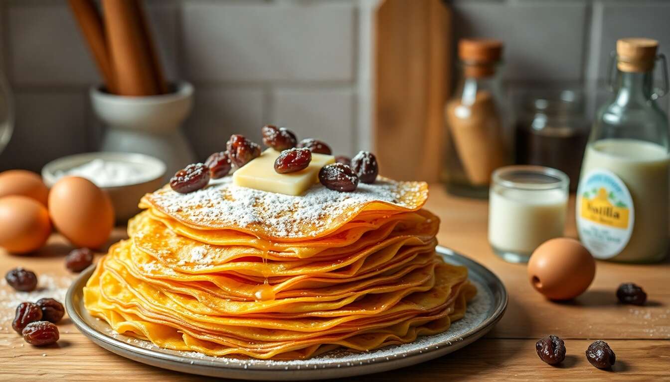 Crêpes aux raisins secs : une recette gourmande