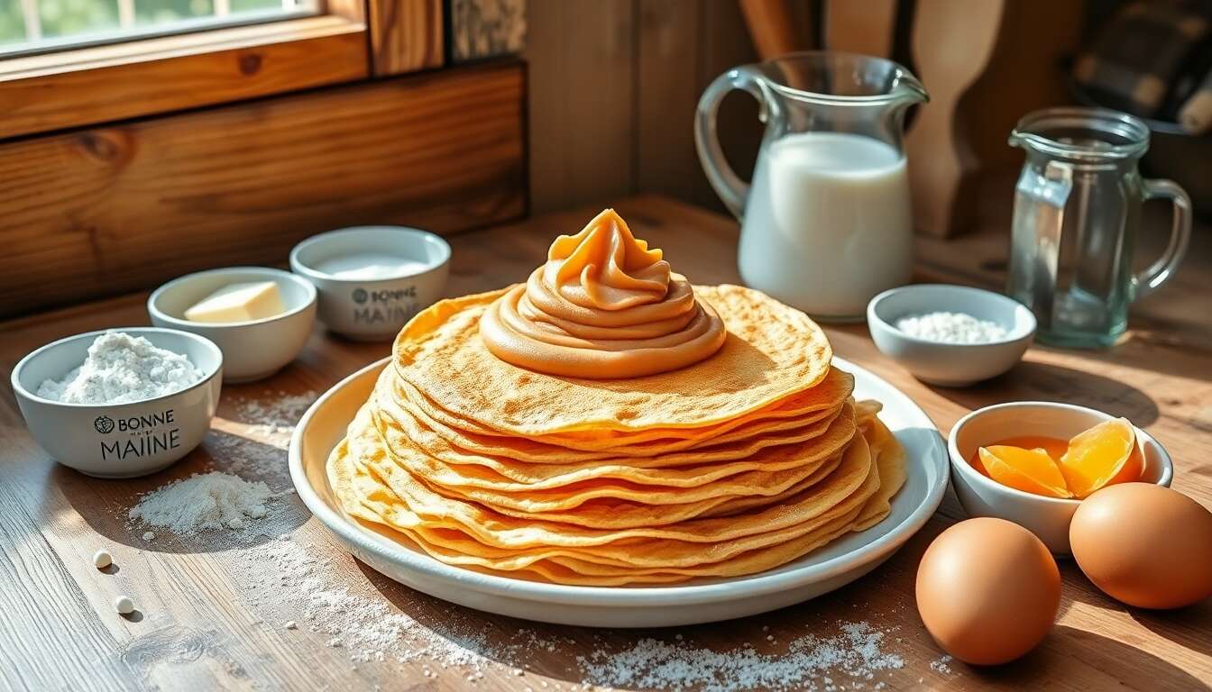 Crêpes à la farine de châtaigne et pâte à tartiner Bonne Maman : recette gourmande