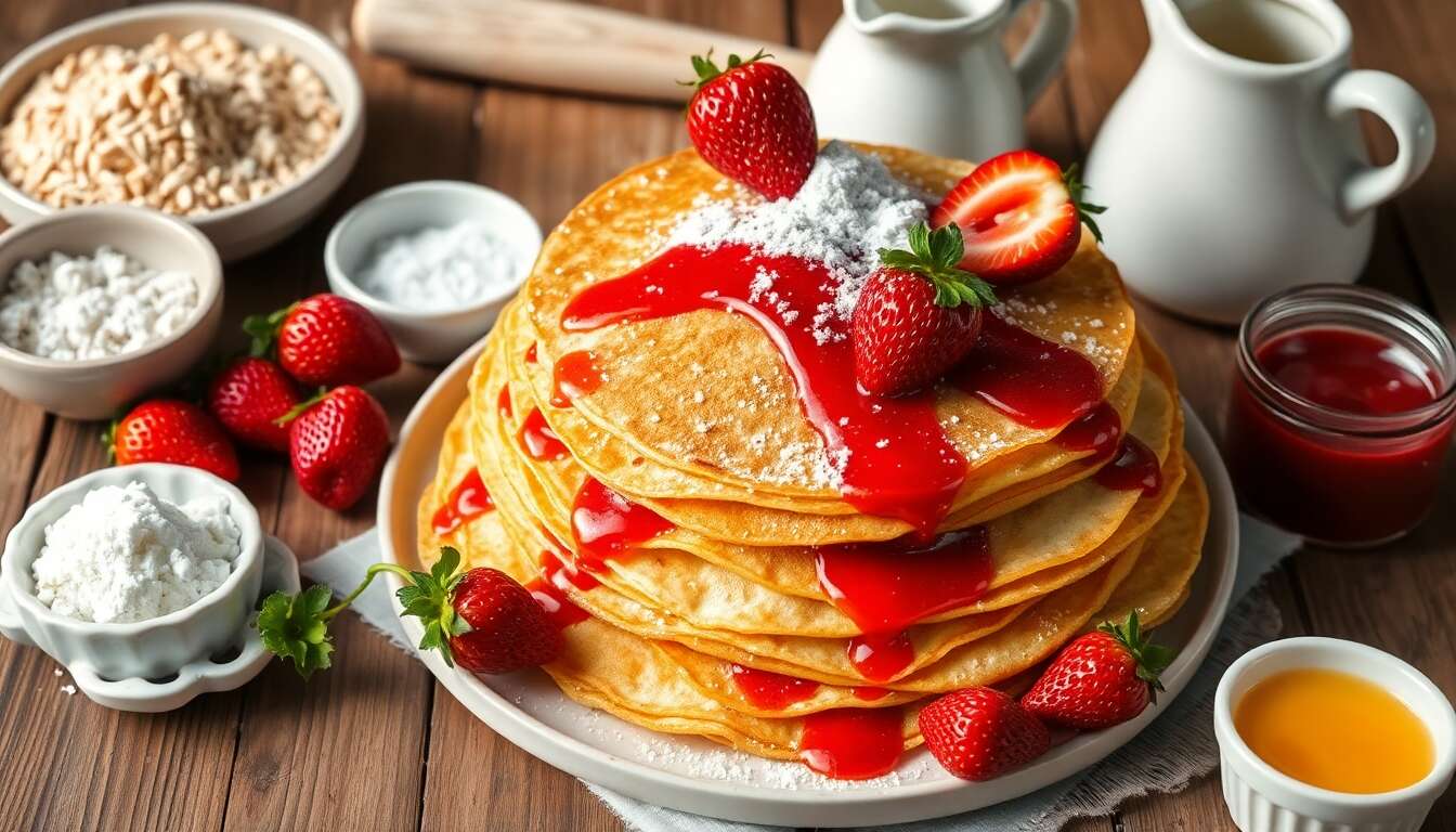 Crêpes à la confiture de fraise : recette gourmande