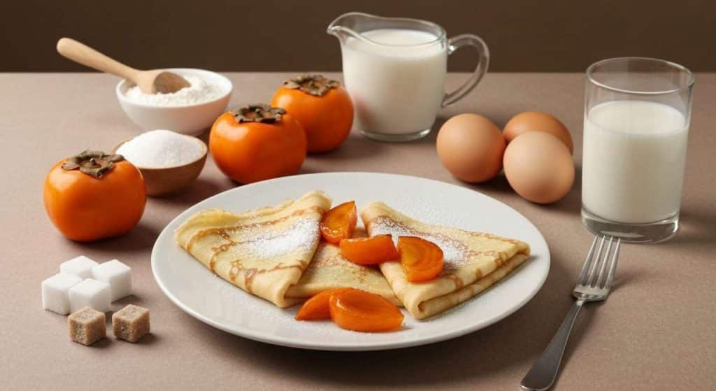 Crêpes aux kakis caramélisés : une recette gourmande