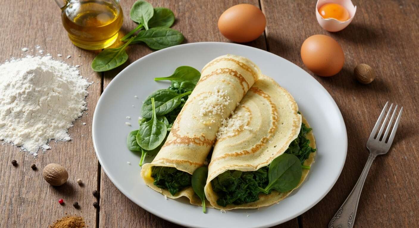 Crêpes légères aux épinards : une recette saine et délicieuse