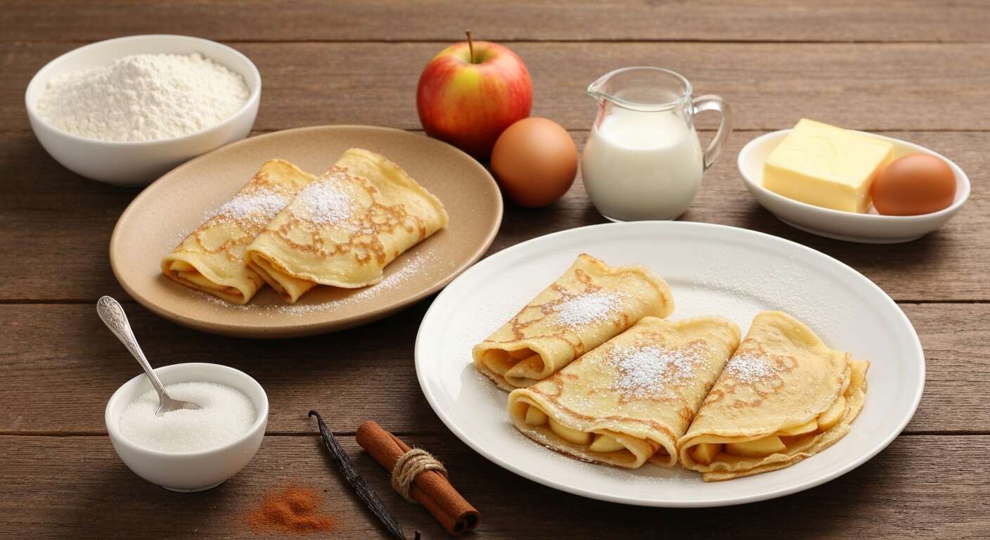 Crêpes faciles aux pommes : recette gourmande